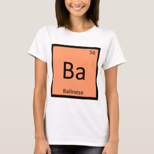 Ba - Balinees Kat Chemie Periodiek Systeem T-shirt