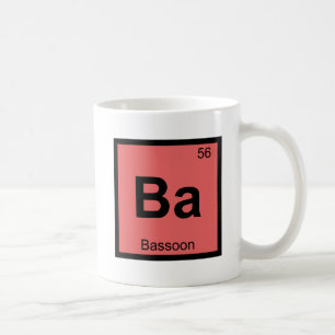 Ba - Basson Music Chemistry Periodic Table Koffiemok