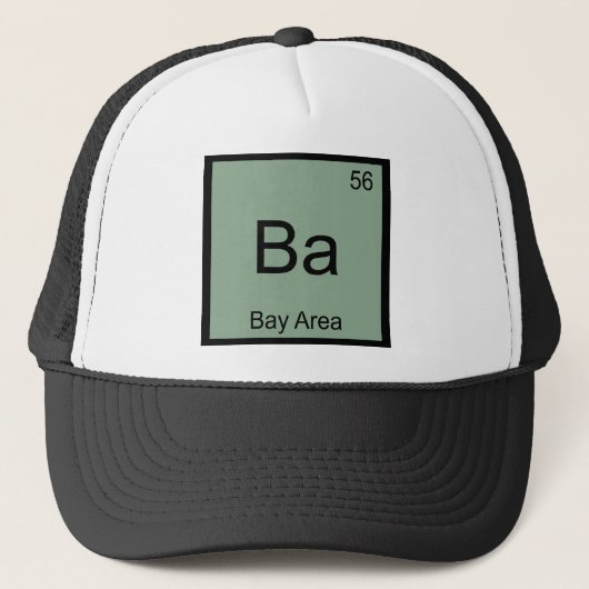 Ba - Bay Area Chemie Elementsymbool Grappige T-Shi Trucker Pet (Voorkant)