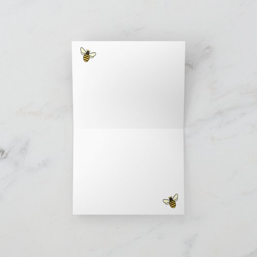 Ba-Bee Baby shower Dank je wel Bedankkaart (Binnen)