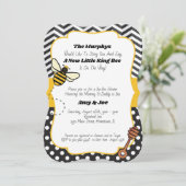 Ba-Bee Baby shower Invitation | Koning/koningin Kaart (Staand voorkant)