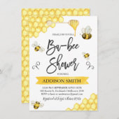 Ba-Bee Bee thema babyshower uitnodiging (Voorkant / Achterkant)