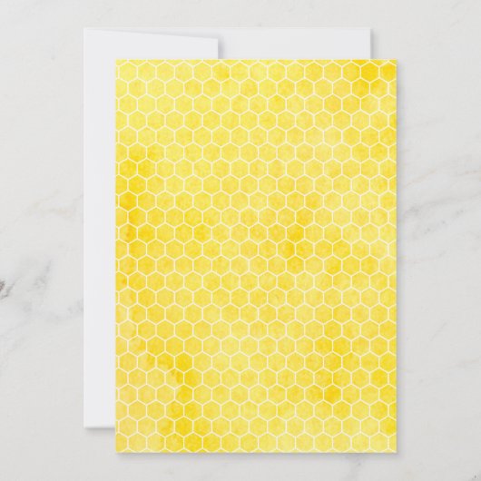 Ba-Bee Honeycomb Bumble Bee 1st Birthday Kaart (Achterkant)