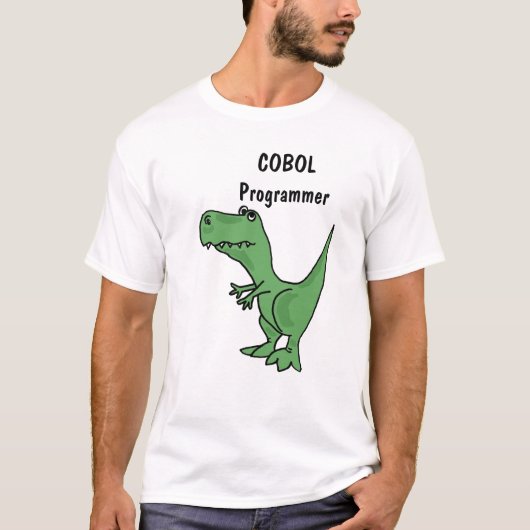 BA- COBOL-programmeur T-Rex-Shirt T-shirt (Voorkant)