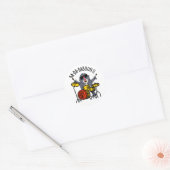 Ba-da-ba-boon Funny Baboon Pun Ronde Sticker (Envelop)
