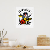 Ba-da-ba-boon Funny Monkey Baboon Pun Poster (Keuken)