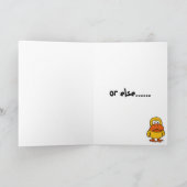 BA de boze Kaart van de Verjaardag van de Eend (Binnen)