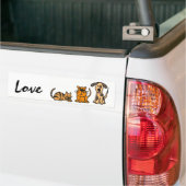 BA- Dogs and Cats Love Bumber Sticker (Op Truck)