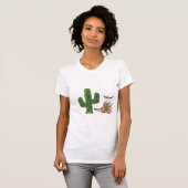 BA- Funny Cartoon Porcupine en Cactus T-shirt (Voorkant volledig)