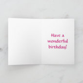 BA gelukkige Verjaardag! Dahlia Kaart (Binnen)