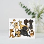 BA- Geweldige Briefkaart voor puppy's (Staand voorkant)
