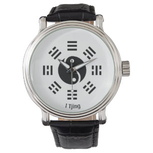 Ba Gua, acht trigrammen, yin yang aanpasbaar Horloge