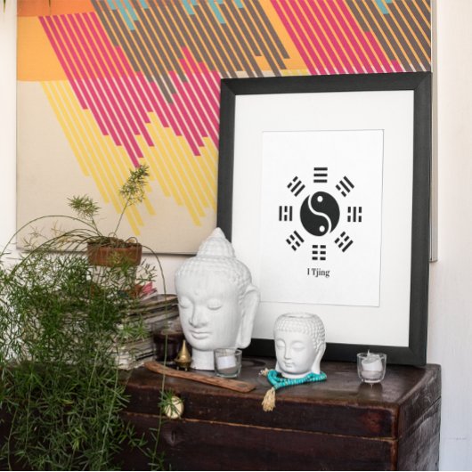 Ba Gua, acht trigrammen, yin yang aanpasbaar Perfect Poster