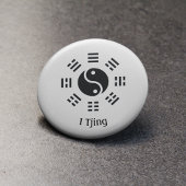 Ba Gua, acht trigrammen, yin yang aanpasbaar Ronde Button 7,6 Cm