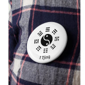 Ba Gua, acht trigrammen, yin yang aanpasbaar Ronde Button 7,6 Cm