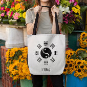 Ba Gua, acht trigrammen, yin yang aanpasbaar Tote Bag