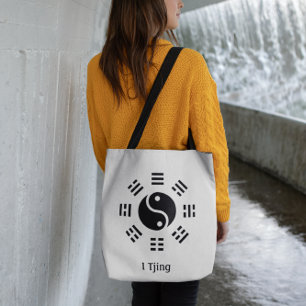 Ba Gua, acht trigrammen, yin yang aanpasbaar Tote Bag