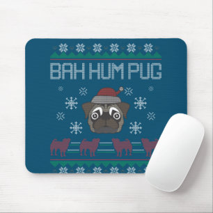 Ba Ham Pug Pllelijke Kerstmis Ugly met Kerstmis Muismat