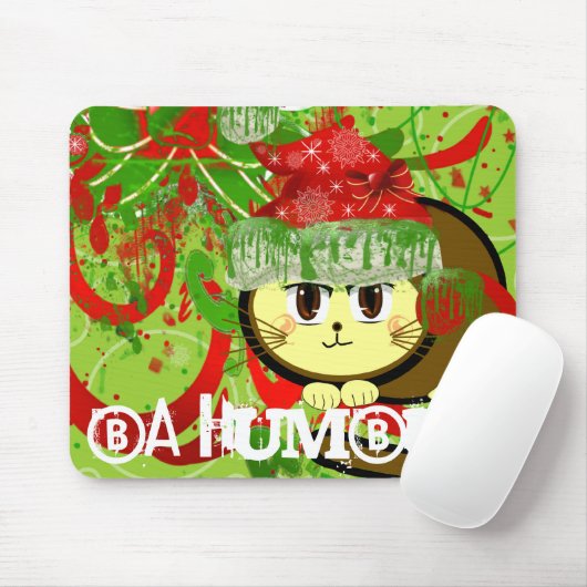 Ba Humbug Cat - Gepersonaliseerd Muismat (Met muis)