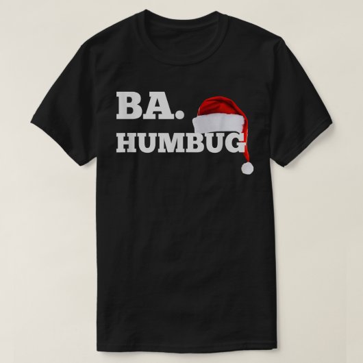 Ba Humbug Santa Hat Funny Bar kruipend T-shirt (Design voorkant)