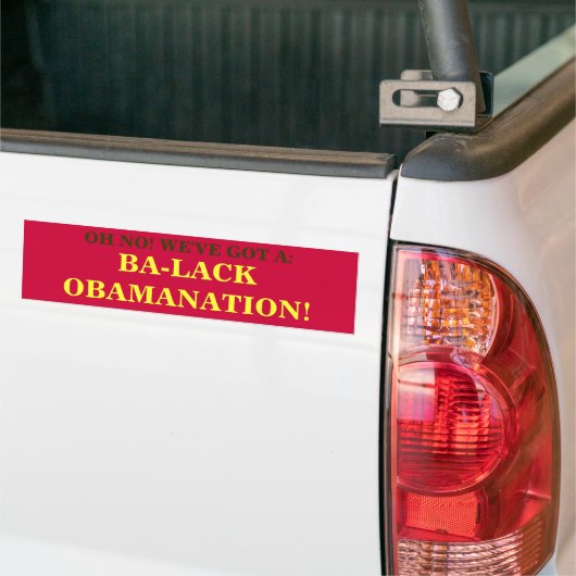 BA-LACK OBAMANTIE! BUMPERSTICKER (Op Truck)