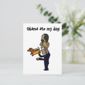 BA- Obama Ate My Dog Briefkaart (Staand voorkant)