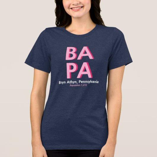 BA PA tee Tri-Blend Shirt (Voorkant)