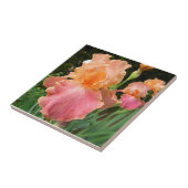 BA- Peach Iris Floral Art Tile Tegeltje (Zijkant)