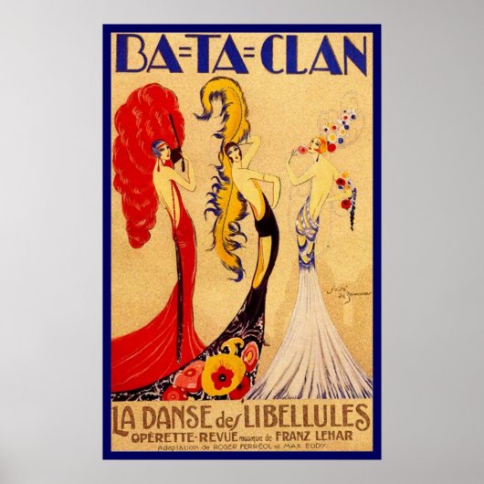 Ba-Ta-Clan operette  Franse theateradvertenties Poster (Voorkant)