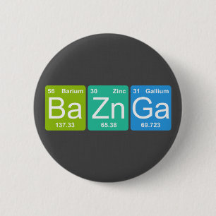 Ba Zn Ga. Periodieke Button Tabelelementen