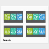 Ba Zn Ga! Periodieke tabelelementen Stickers (Vel)