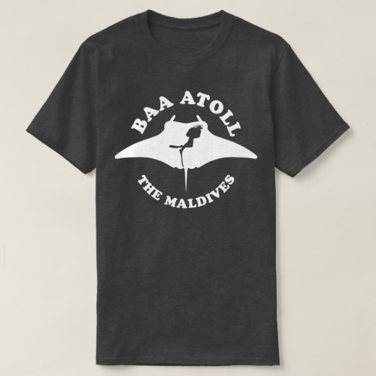 Baa atol De Malediven Duiken Met Manta Ray T-shirt (Design voorkant)