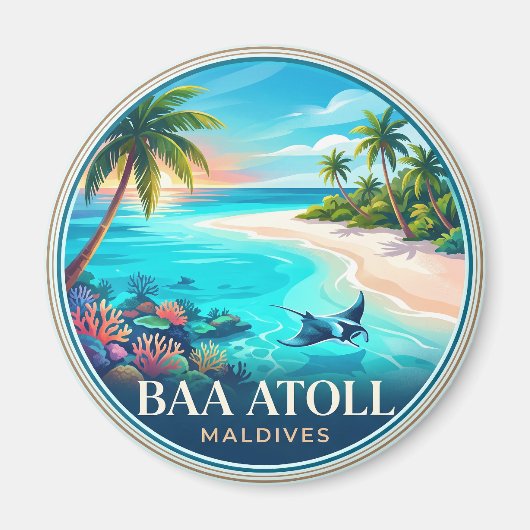 Baa Atol Malediven Magneet (Voorkant)