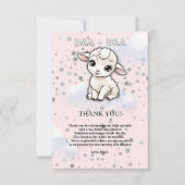 Baa-baa A Little Lamb Stars Baby shower Bedankkaart (Voorkant)