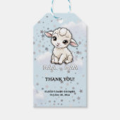 Baa-baa A Little Lamb Stars Baby shower Cadeaulabel (Voorkant)