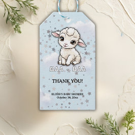 Baa-baa A Little Lamb Stars Baby shower Cadeaulabel