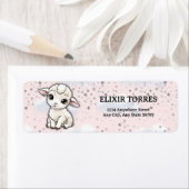 Baa-baa A Little Lamb Stars Baby shower Etiket (Insitu)