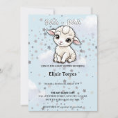 Baa-baa A Little Lamb Stars Baby shower Kaart (Voorkant)
