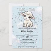 Baa-baa A Little Lamb Stars Baby shower Kaart (Voorkant)