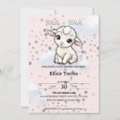 Baa-baa A Little Lamb Stars Baby shower Kaart (Voorkant)