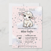 Baa-baa A Little Lamb Stars Baby shower Kaart (Voorkant)