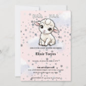 Baa-baa A Little Lamb Stars Baby shower Kaart (Voorkant)