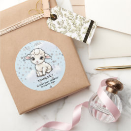 Baa-baa A Little Lamb Stars Baby shower Ronde Sticker