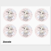 Baa-baa A Little Lamb Stars Baby shower Ronde Sticker (Vel)