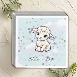Baa-baa A Little Lamb Stars Baby shower Servet