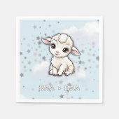 Baa-baa A Little Lamb Stars Baby shower Servet (Voorkant)