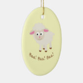 Baa. Baa. Baa. Cute Little Lamb Keramisch Ornament (Rechts)