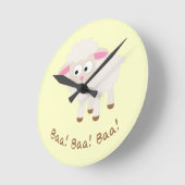 Baa. Baa. Baa. Cute Little Lamb Ronde Klok (Hoek)