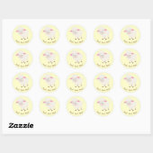 Baa. Baa. Baa. Cute Little Lamb Ronde Sticker (Vel)