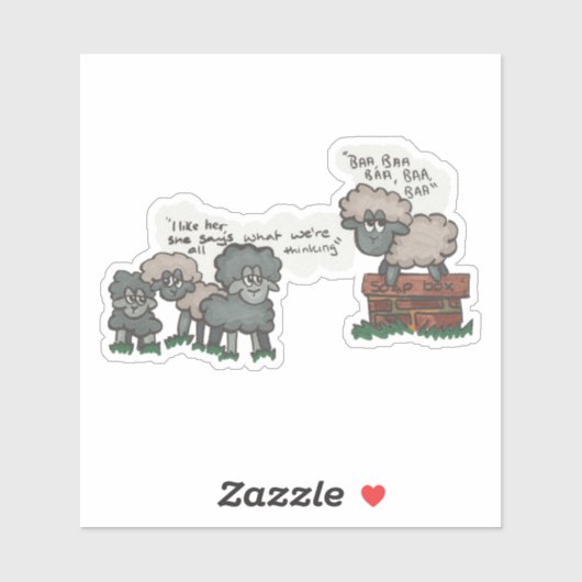 Baa, Baa, Baa Sticker (Vel)